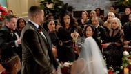 A shotgun wedding, Beyond the Gates style | Image: CBS